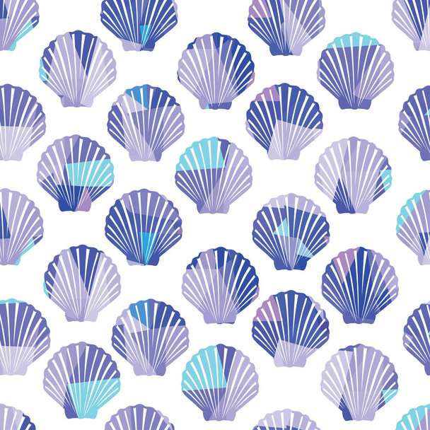 Seashells seamless pattern - Vector, afbeelding