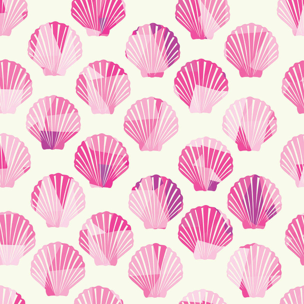 Seashells seamless pattern - Vetor, Imagem