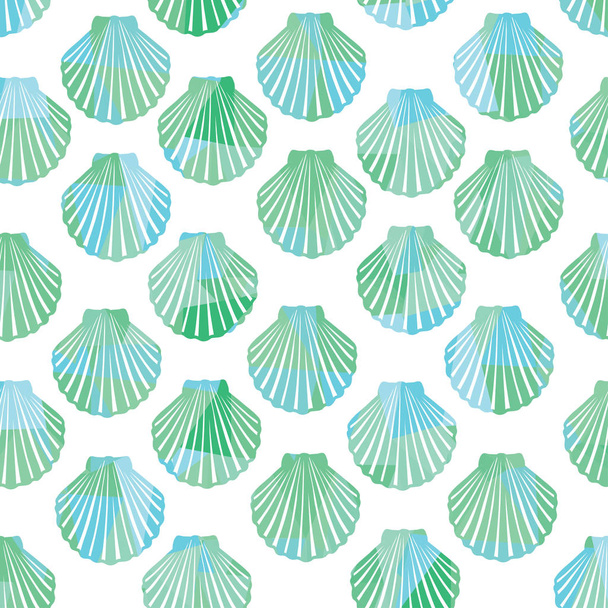 Seashells seamless pattern - Vector, Image
