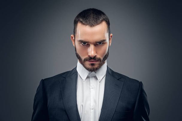 Stylish bearded male in a business suit - Fotografie, Obrázek