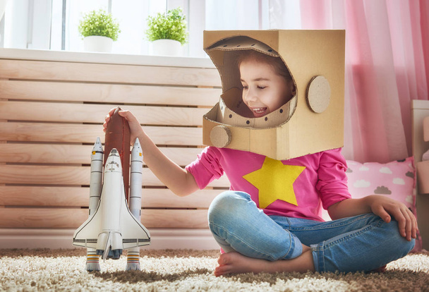 girl in an astronaut costume - Photo, image