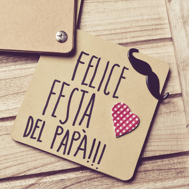 κείμενο felice festa del Παπά, ευτυχισμένος πατέρες ημέρα στα Ιταλικά - Φωτογραφία, εικόνα