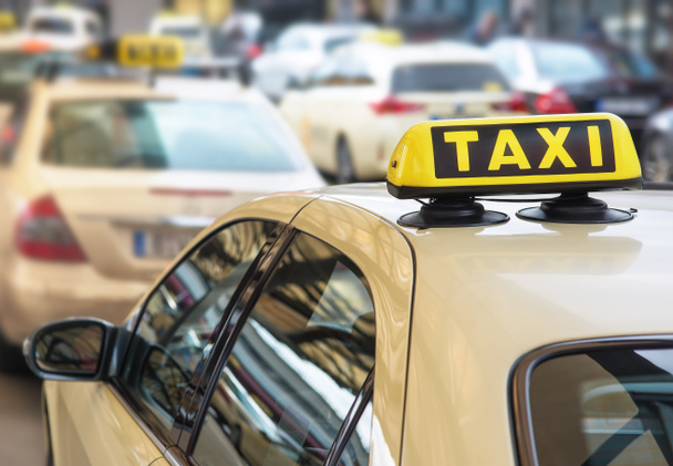 yellow taxi car - Photo, Image