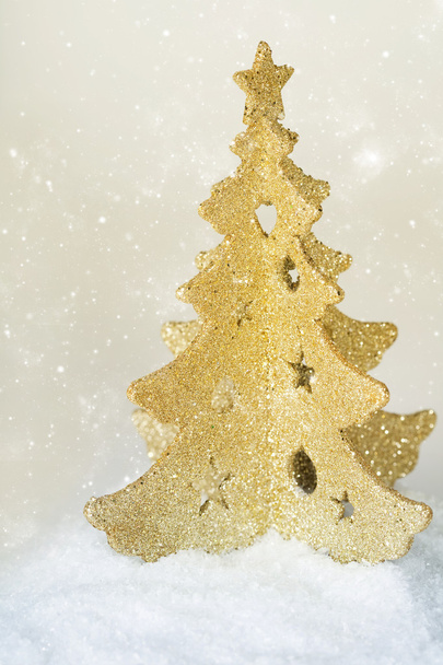 Gold christmas tree - Foto, Imagen
