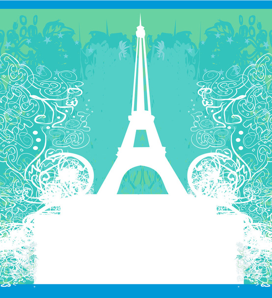 Eiffel tower artistic background. Vector illustration. - Vector, Image