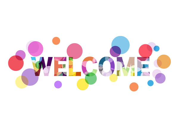 Colorful welcome word Vector - Vector, Image