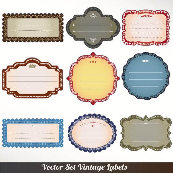 Vector Frame labels Set ornamental vintage decoration - Вектор,изображение