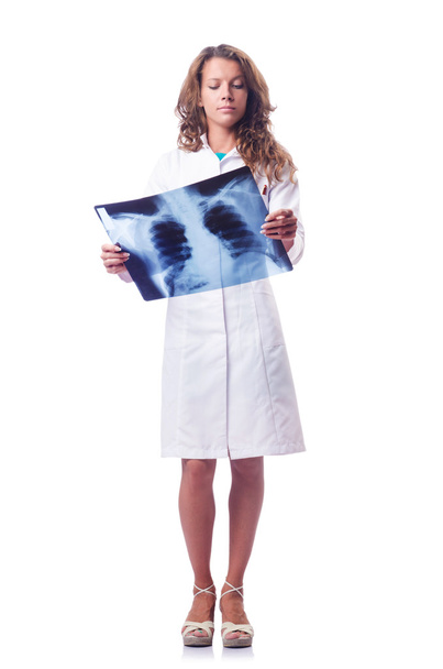 kobieta lekarz z x-ray skanowania - Zdjęcie, obraz