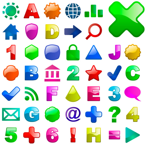 Vector collection of web buttons - Διάνυσμα, εικόνα