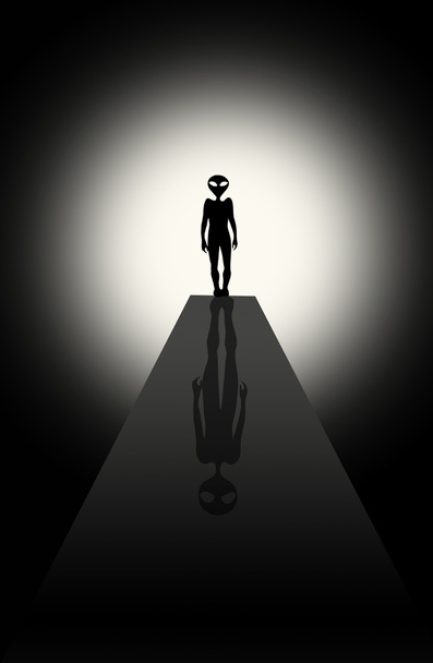 Alien silhouette - Fotoğraf, Görsel