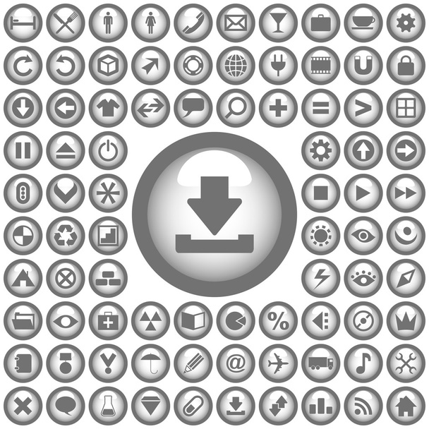 Web buttons - Vetor, Imagem