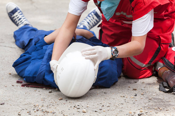 First aid after work accident - Fotó, kép