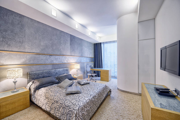  Modern interior design bedroom town real estate - Fotoğraf, Görsel
