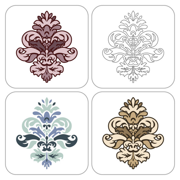 Set of decorative shapes - Vektor, Bild