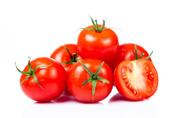Tomatoes  isolated on white - Photo, image