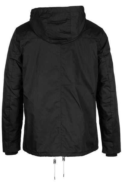 Dos de veste chaude noire avec capuche
 - Photo, image