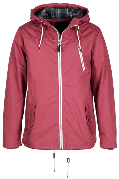 Teplá tmavě růžová bunda s kapucí - Fotografie, Obrázek