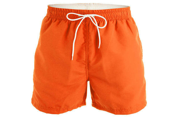 Oranje mannen shorts voor zwemmen - Foto, afbeelding