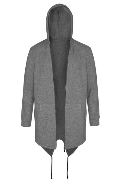 Chándal gris desabrochado con capucha
 - Foto, imagen