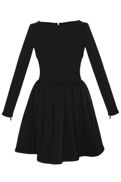 Класична чорна сукня на білому тлі
 - Фото, зображення
