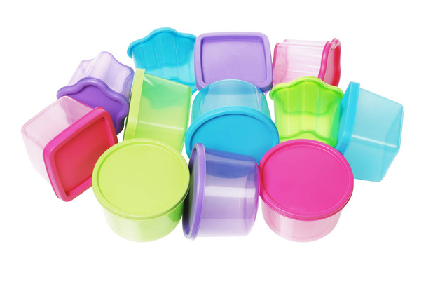 Красочные пластиковые контейнеры
 - Фото, изображение