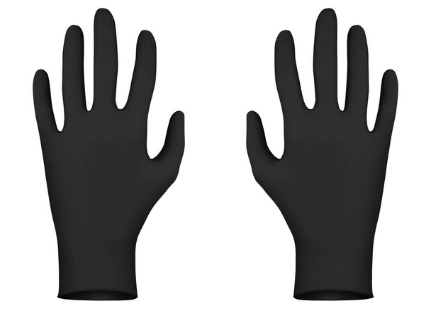 Black rubber  gloves - Photo, Image