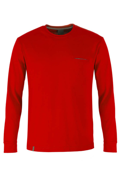 Kırmızı uzun kollu t-shirt - Fotoğraf, Görsel