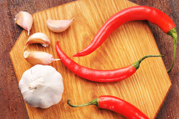 Garlic and hot pepper  - Foto, immagini