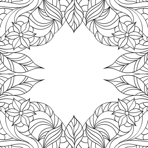 Abstract floral frame. - Vector, afbeelding