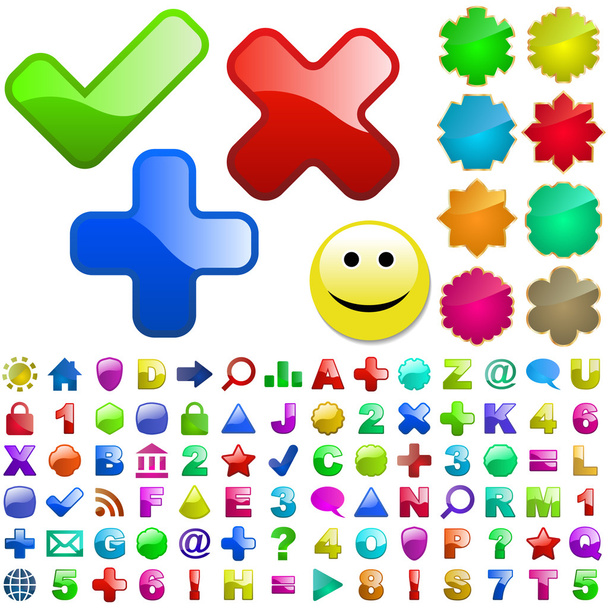 Vector collection of web buttons. - Vector, imagen