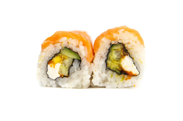 Traditional roll Philadelphia with salmon and cream cheese - Photo, Image
