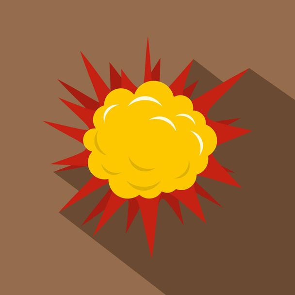 Terrible explosion icon, flat style - Vector, Image