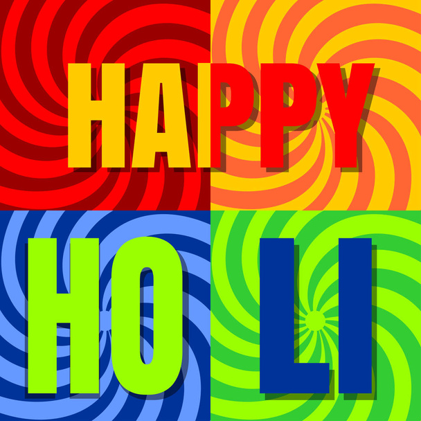 Happy Holi. Stylish colorful holi festival background. Indian festival of colors celebration - Vector, Image