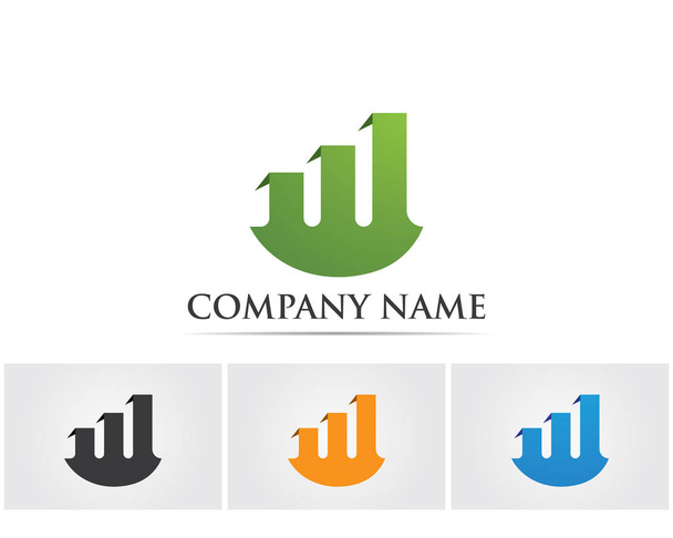 İş finans logosu - vektör konsepti çizimi - Vektör, Görsel
