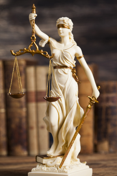 Conceito de lei, fundo de mesa de madeira
 - Foto, Imagem