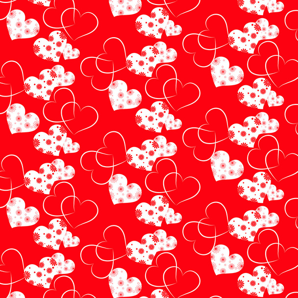 abstract Valentines day vector pattern background - Vector, Image