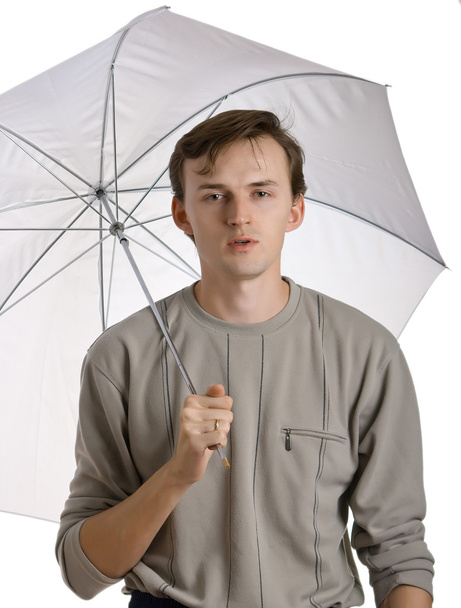 Men under umbrella - Фото, зображення
