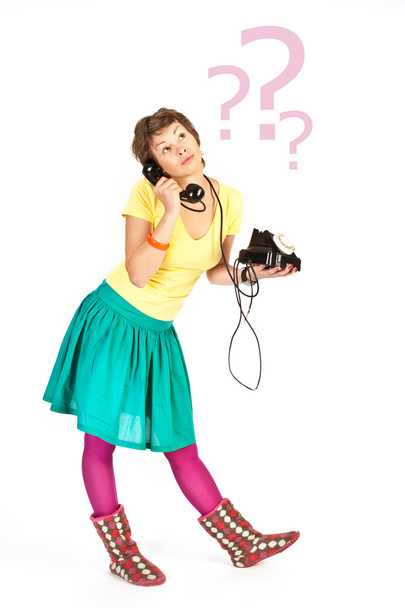 Phone girl - Zdjęcie, obraz