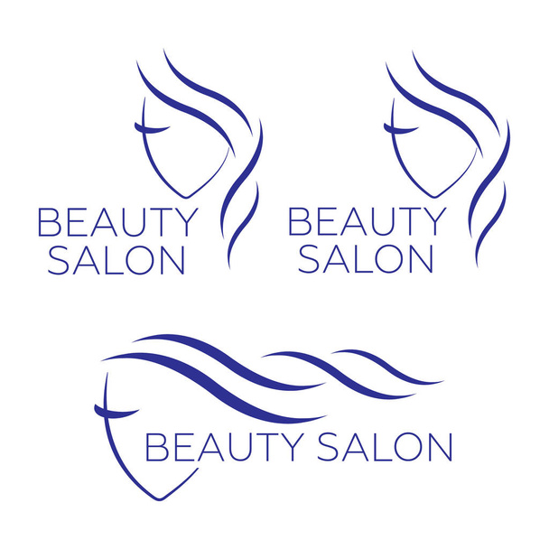 Hermosa mujer vector logotipo plantilla para salón de belleza, salón de belleza
 - Vector, Imagen