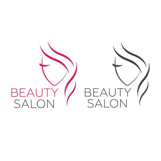 Hermosa plantilla de logotipo de mujer para peluquería, salón de belleza, cosmos
 - Vector, imagen