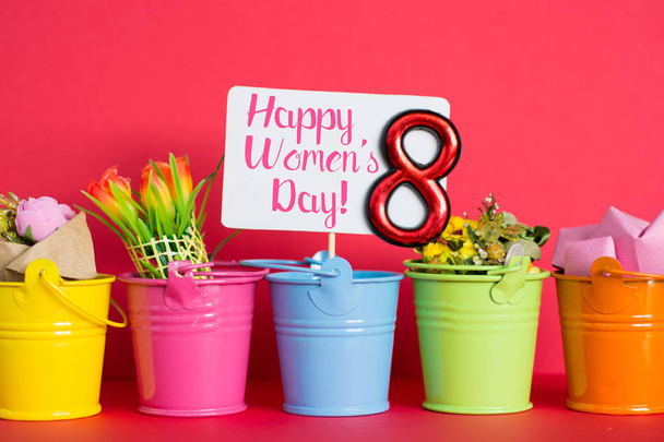Happy Women's Day ( March 8) greeting card - Φωτογραφία, εικόνα