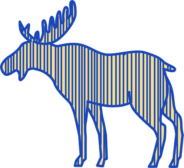 Moose silhouet tekening - Vector, afbeelding