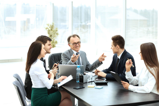 successful businessman and his business team meeting in a modern office - Photo, Image