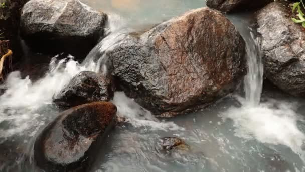 Cena de cachoeira rochosa
 - Filmagem, Vídeo