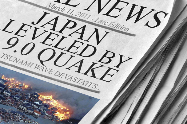 Leveled 9.0 földrengés Japánban - Fotó, kép