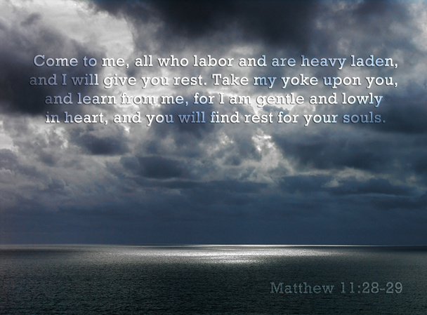 Matthew 11:28-29 - 写真・画像