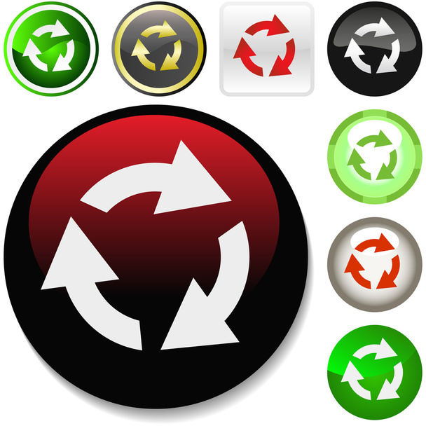 Recycle button. - Vetor, Imagem