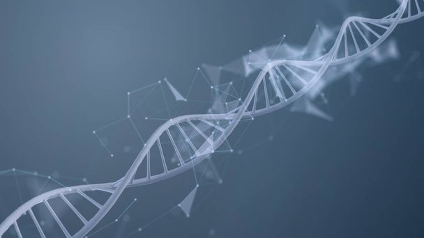 Sininen DNA helix
 - Valokuva, kuva