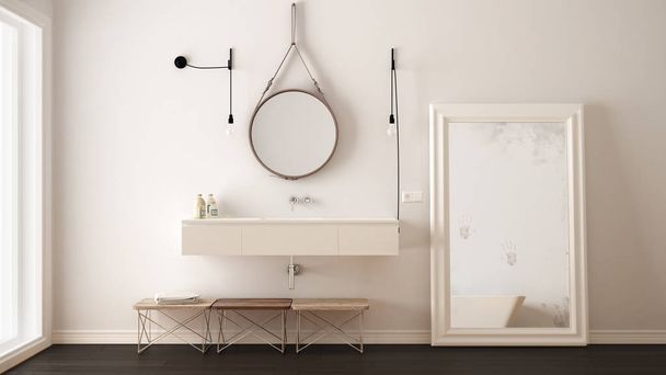 Klasická koupelna, moderní minimalistický design interiéru - Fotografie, Obrázek