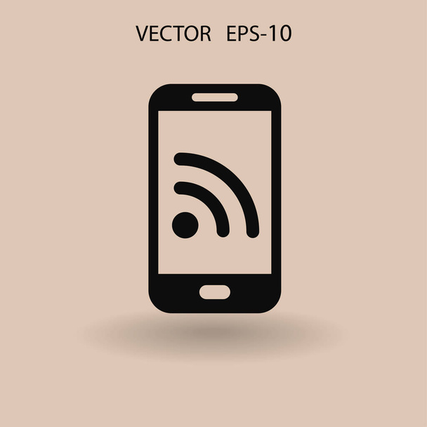 RSS mobile icon. vector illustration - Vektor, obrázek